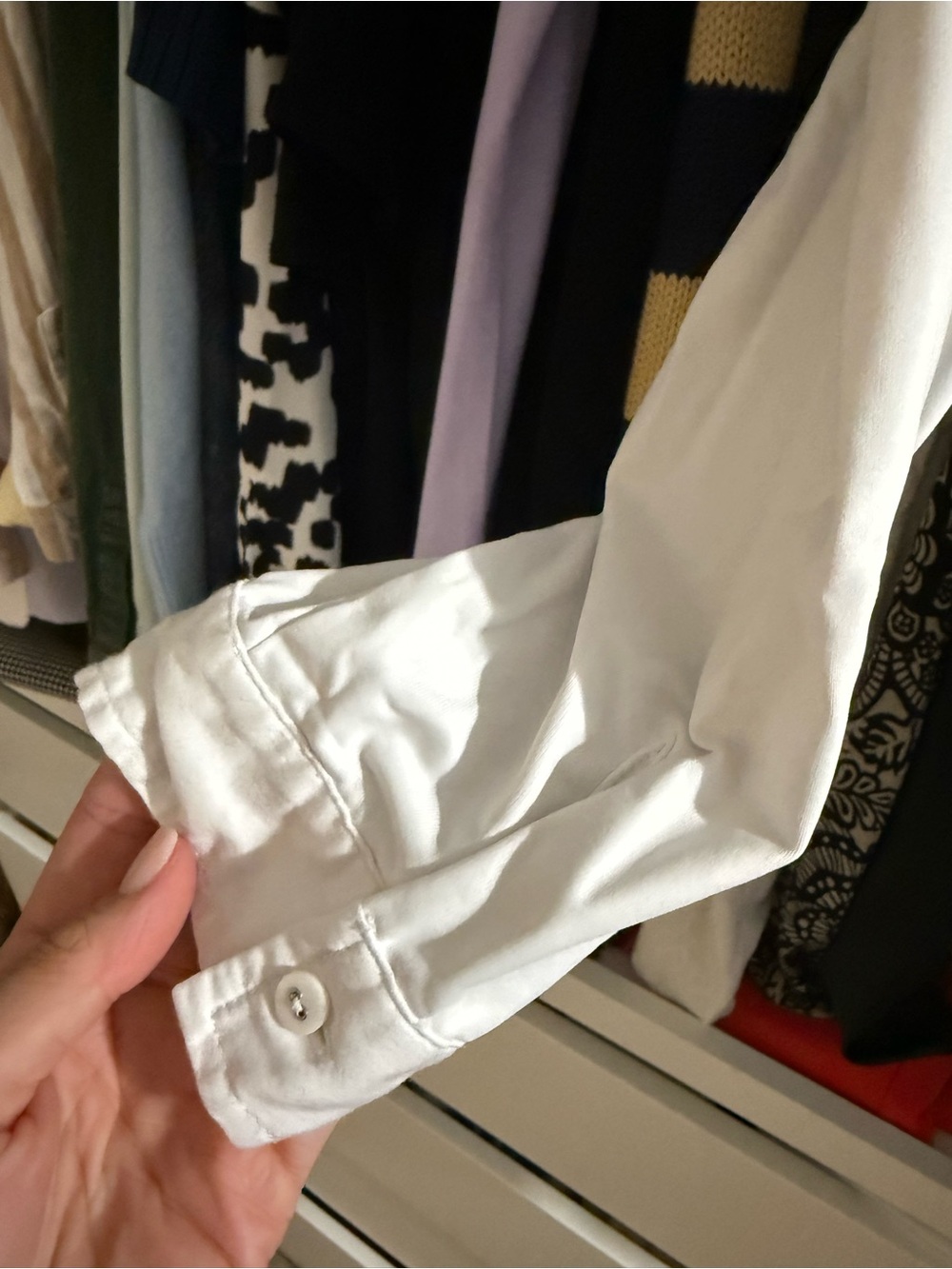 Classic White Button-Down Women's Shirt - Timeless Collared Top - Picture 4 of 5